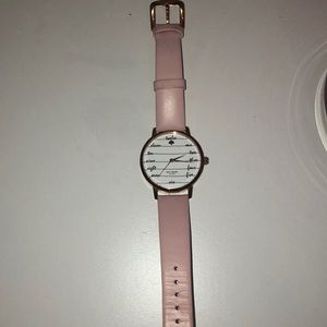 Baby pink with gold detail Kate Spade watch